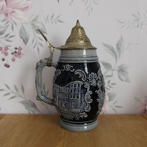 German Beer Stein, Traditional Ornamental Beer Mug