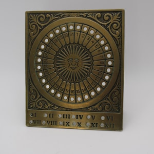 Ewiger Kalender aus Messing