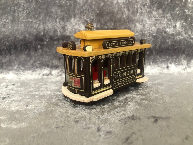 Cable Car Toy San Francisco Wooden Souvenir Etsy