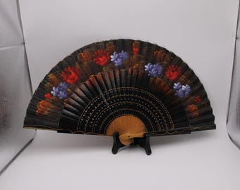 Ventilador de mano plegable de madera