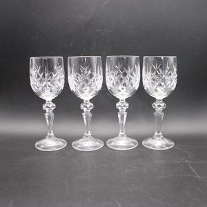 Crystal Sherry Glasses, Vintage Set of Four