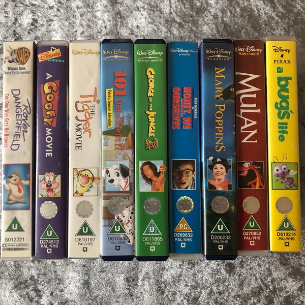 Disney VHS videos x 8