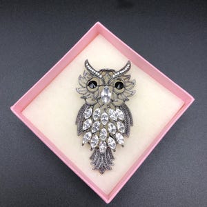 Owl Brooch Costume Jewellry