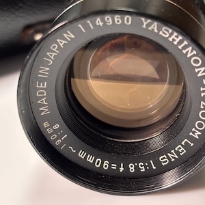 Objetivo zoom Yashinon-R vintage f/5.8 90-190 mm con estuche