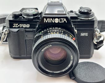 Fotocamera Minolta X-700 con obiettivo premium 50 mm F1.7: facilissima da usare!