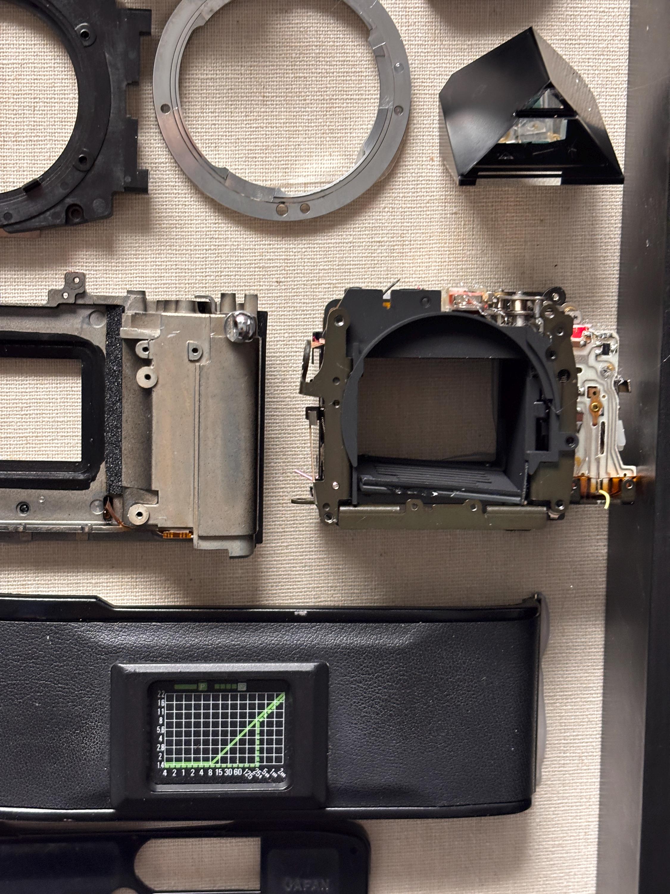 Deconstructed 35mm Camera Shadow Box Art - Retro Wall Decor - Vintage ...