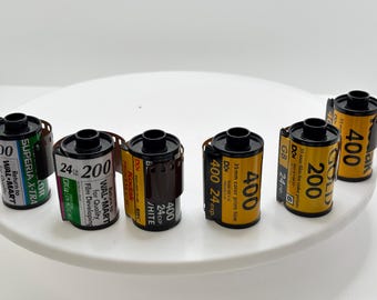 Lotto di 6 rullini di pellicola 35 mm - Sensibilità miste (200-400 ISO) - Scadenza 2016 - Raro stock vintage