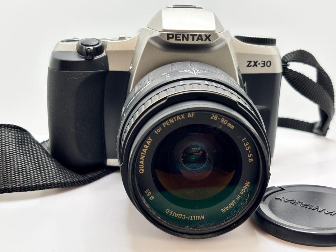 Clean Pentax ZX-30 35mm SLR Film Camera With 28-90 Mm Lens