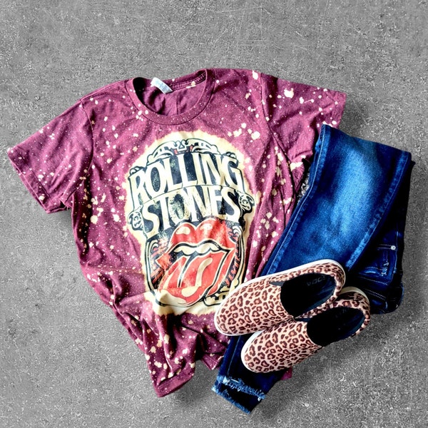 Rolling Stones Graphic Tee/Women's Top/Band Tee/Vintage Style