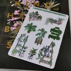 Amoureux des plantes / Autocollants de plantes / Autocollants de planificateur / Dessins de tortues de haricot