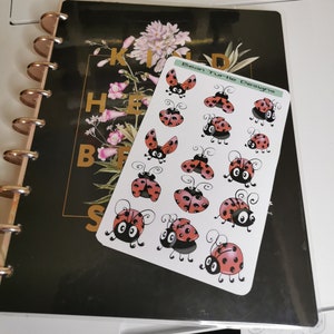 Coccinelles/Autocollants pour agenda/Dessins de tortues et de haricots