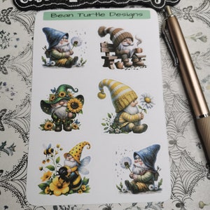 Stickers nain rêveur/autocollants nain/autocollants de l'agenda/agendas/feuilles d'autocollants/motifs tortue haricot