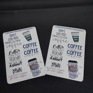 Tout sur les autocollants/feuilles d'autocollants du planificateur de café