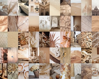 May include: A collage of 36 images in various shades of beige and brown. The images feature a variety of subjects, including architecture, nature, and everyday objects. Some of the images are abstract, while others are more realistic. The overall effect is one of warmth and tranquility.