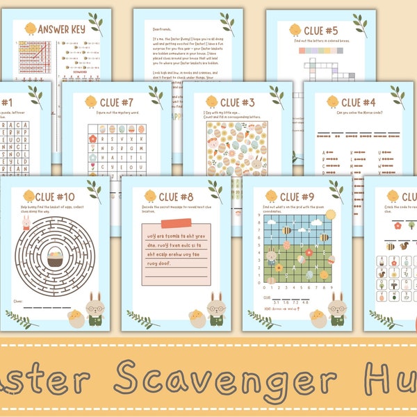 Easter scavenger hunt | Easter scavenger hunt for kids | Easter scavenger hunt for older kids | Easter treasure hunt | Easter egg hunt