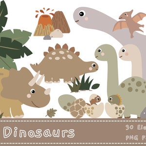 Cute Dinosaur Clipart | Dino clipart | dinosaur PNG | dinosaur clipart | Jurassic clipart | dinosaur party clipart | T-rex | triceratops