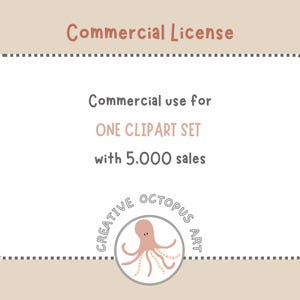 Commercial License - License for commercial use of ONE clipart set