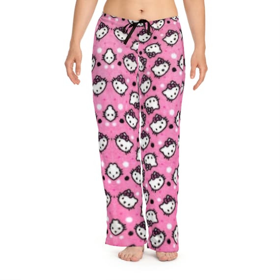 Retro Polka Dots Love Pink Kitty Pajama Sleep Pajama Pants Lounge Cozy  Holiday Gift -  Canada