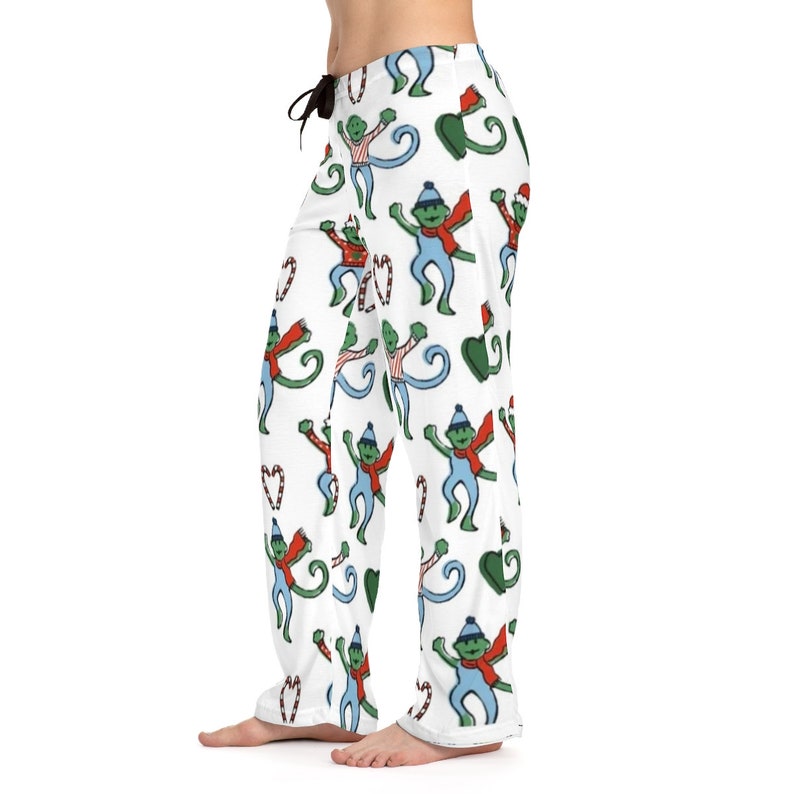 Groovy Christmas Monkeys Holiday Candy Canes Pajama Pants Etsy