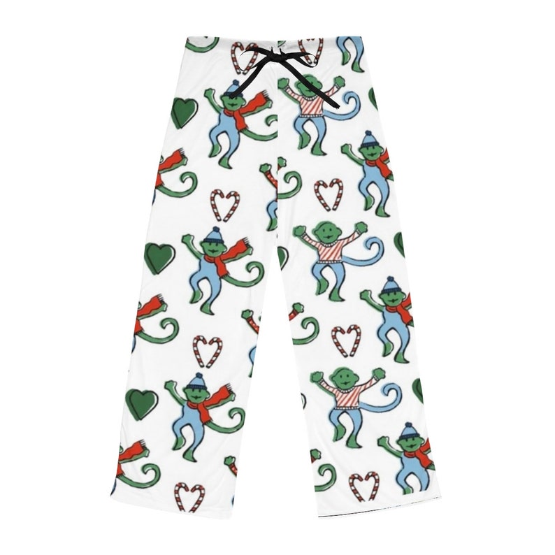 Groovy Christmas Monkeys Holiday Candy Canes Pajama Pants Etsy