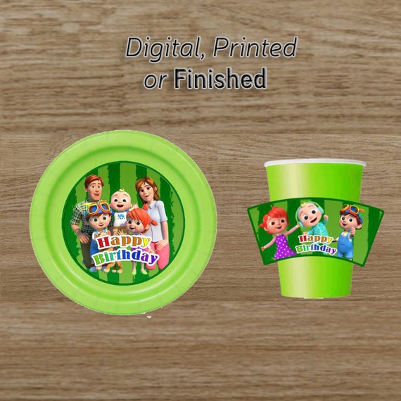 Plates and Cups Labels Digital Printed and Etsy