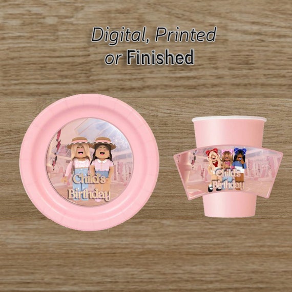 Roblox Royal High Plates and Cups Labels Digital Printed Etsy
