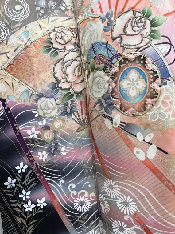 Japanese Silk Furisode Shogun Kimono - image 6