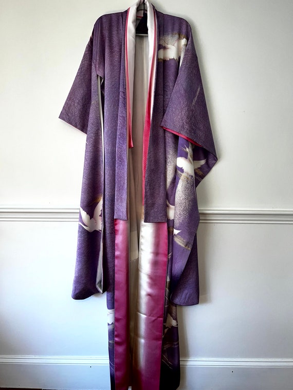 Antique Japanese Silk Furisode Kimono - image 4