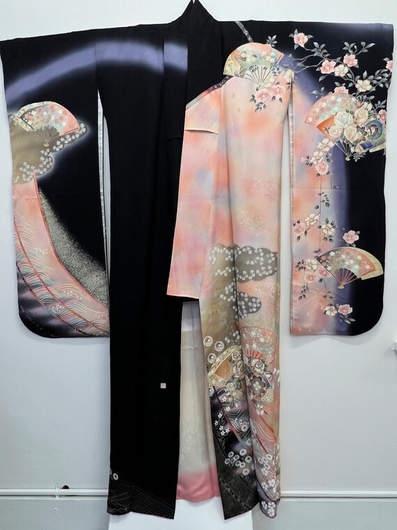 Japanese Silk Furisode Shogun Kimono - image 4
