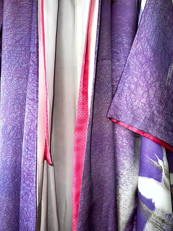 Antique Japanese Silk Furisode Kimono - image 9