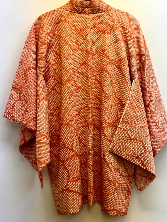 Coral Silk Haori Jacket - image 3