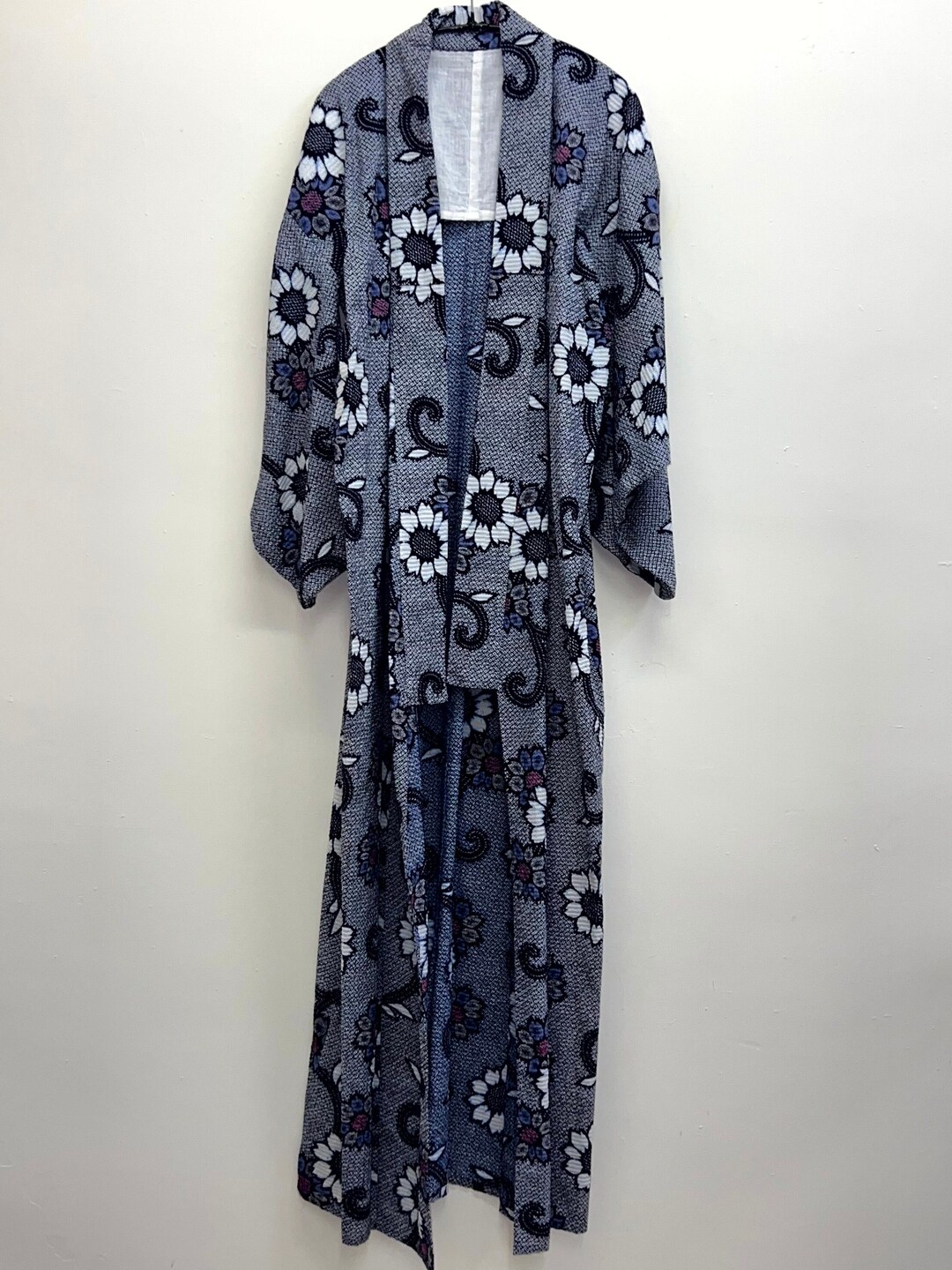 Sayagata Pattern Robe Cotton Japanese Yakata Robe - Etsy