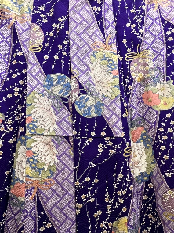 Japanese Silk Kimono Gown - image 8
