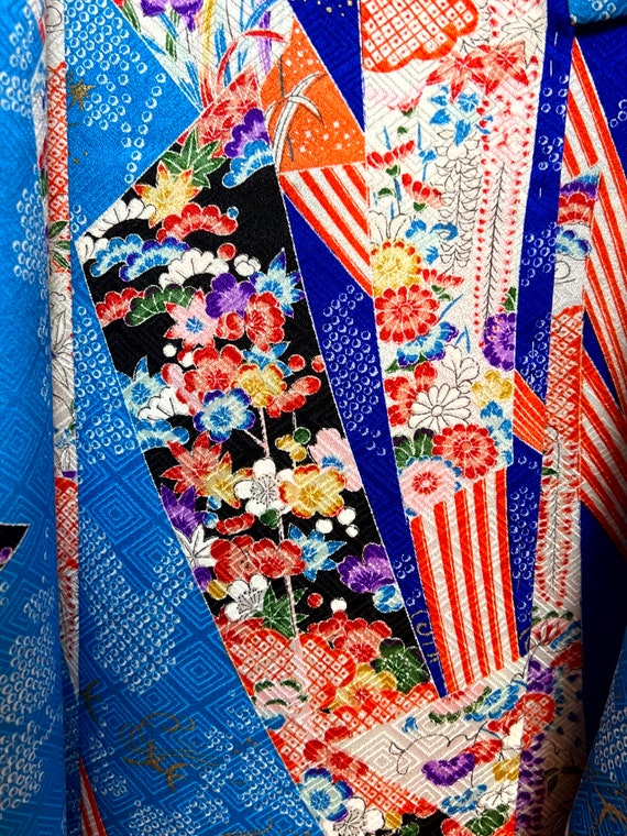 Japanese Silk Furisode Kimono - image 6