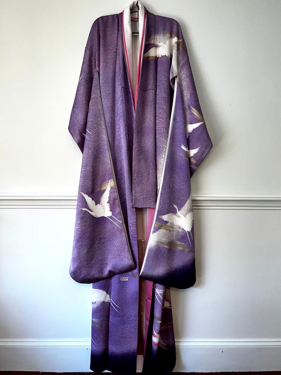 Antique Japanese Silk Furisode Kimono - image 1