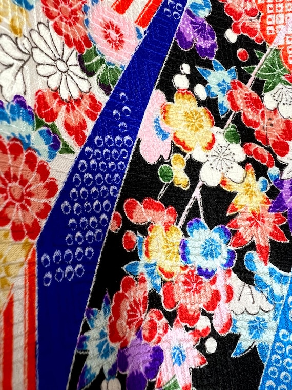 Japanese Silk Furisode Kimono - image 2