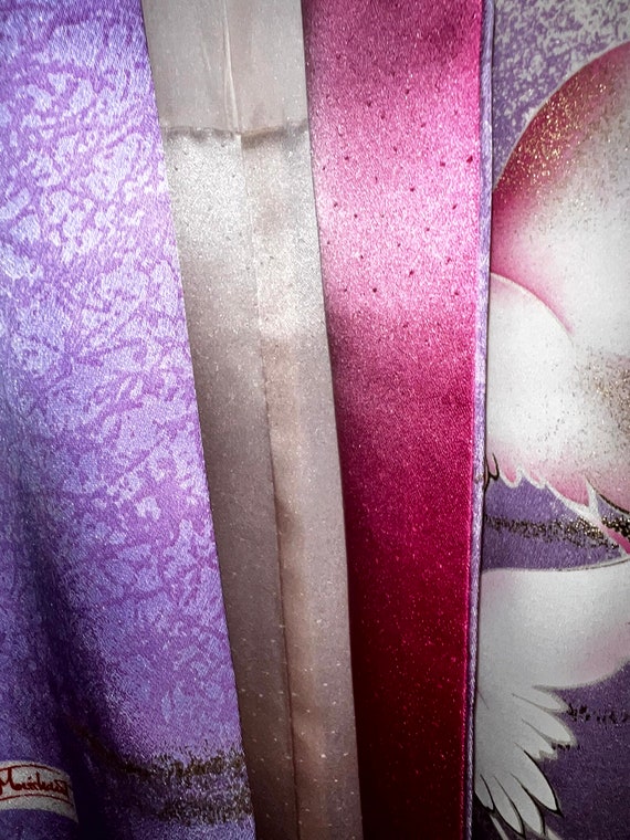 Antique Japanese Silk Furisode Kimono - image 6