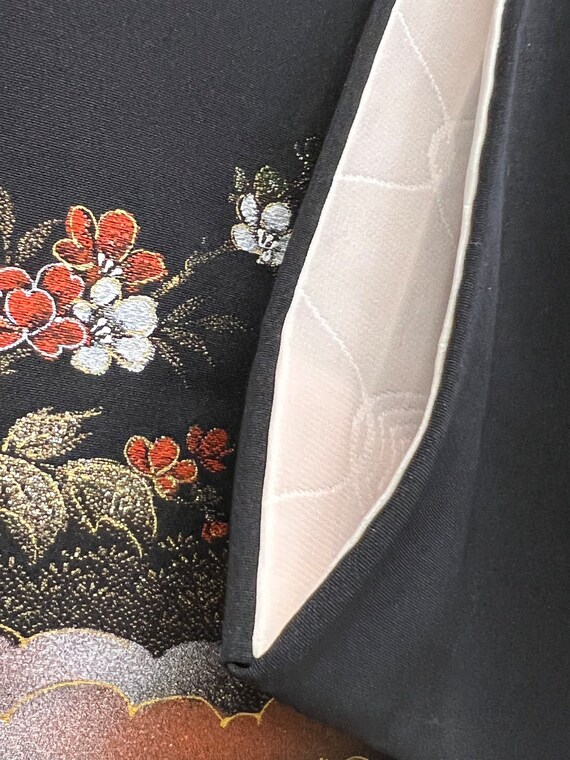 Antique Embroidered Silk Japanese Haori Kimono - image 6