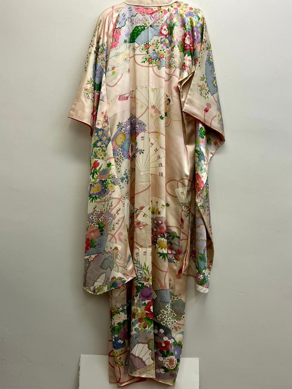 Antique Gold Embroidered Silk Furisode Kimono