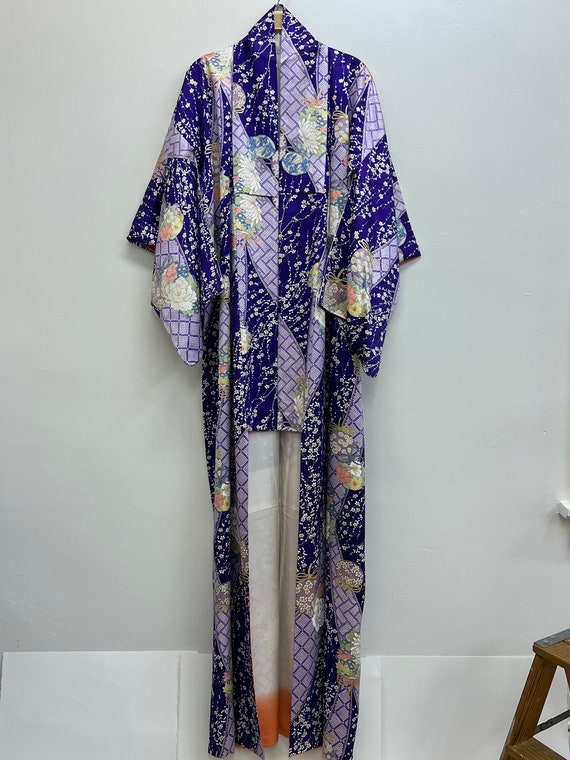Japanese Silk Kimono Gown - image 1