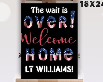 Editable Military Welcome Home Sign: Back from Deployment (Digital Download)