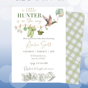 Duck Hunting Baby Shower Invitation: Rustic Outdoors (Digital Download)