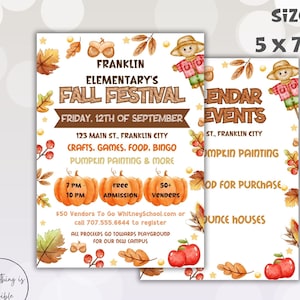 Editable Fall Festival Flyer: Harvest Event Template (Digital Download)
