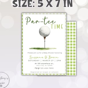 Golf Baby Shower Invitation: Par-Tee Time, Coed Template (Digital Download)