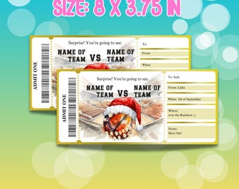 Basketball Ticket Gift Certificate: Surprise Game Template (PDF)