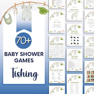 Fishing Baby Shower Game Bundle: 70+ Printable Activities (Digital Download)
