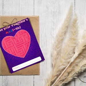 Valentines Classmate Gift, Kids Valentines Craft, Instatn download Valentine card "Make your Valentine's MAZE-tic!"