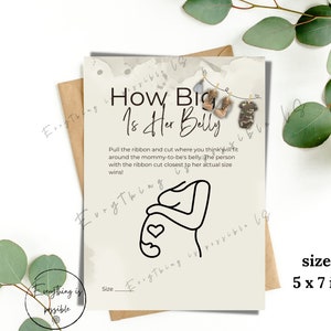 Military Theme Baby Shower Game - How Big is Her Belly? US Navy Baby Shower Party Games, Downoload, Digital file