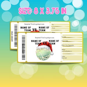 Christmas Tennis Ticket Gift Certificate, Surprise Tennis Ticket Template, DIY Tennis Gifts for Dad, Tennis Voucher