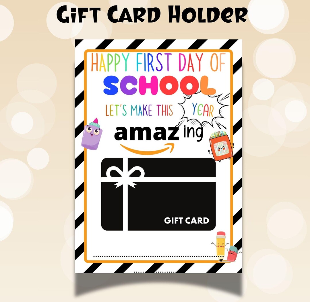 Printable Teacher Gift Card Holder, Back to School (PDF) - Etsy